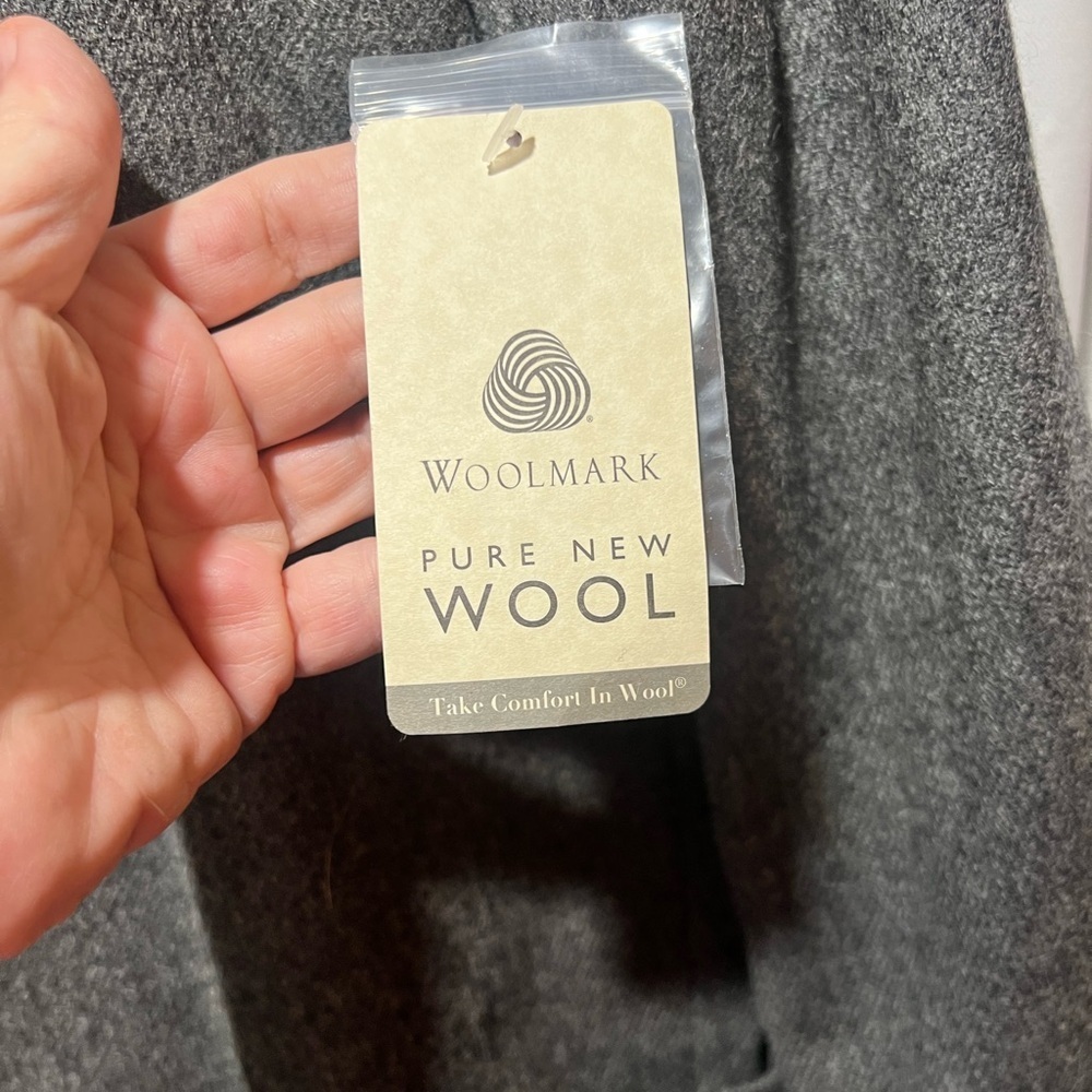 Worthington NWT 100% Wool Long Gray Blazer | Classic Tailored Workwear - Picture 5 of 7